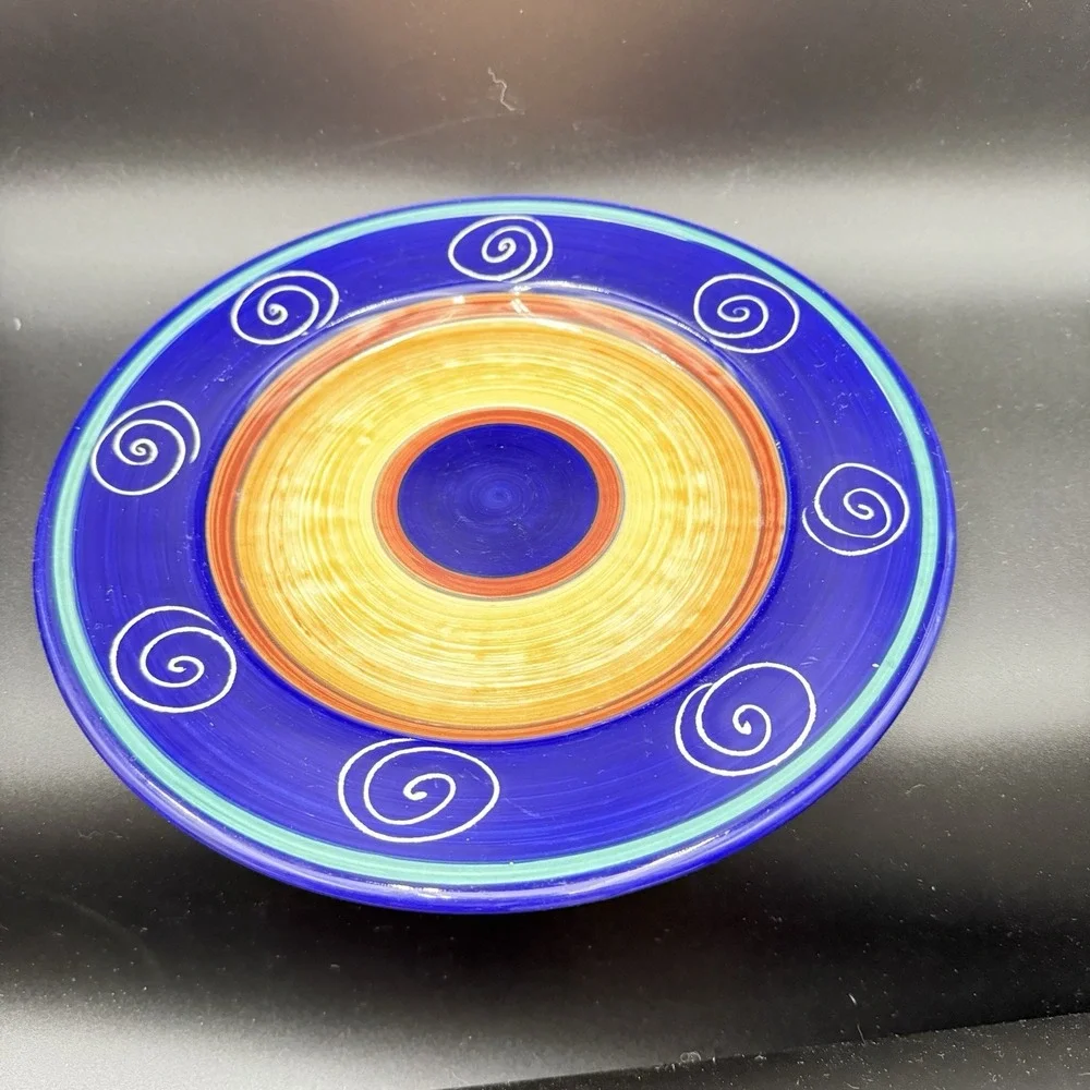 PIER 1 One Italian Swirl Dinner Plates 11 5/8
